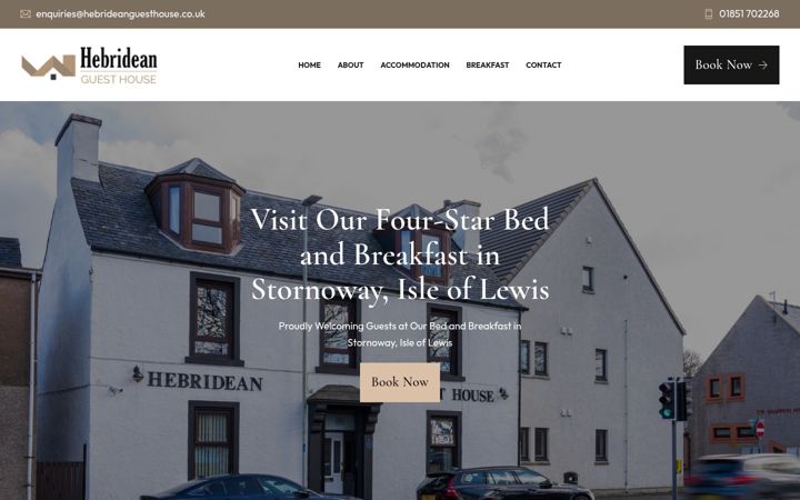 Screenshot of hebridean-guest-house.co.uk