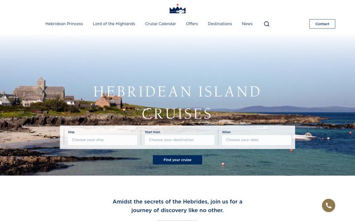 Screenshot of hebridean.co.uk