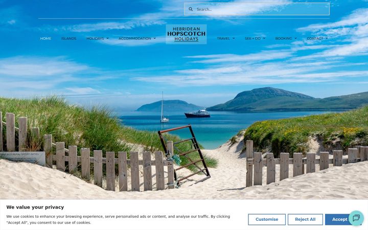 Screenshot of hebrideanhopscotch.com