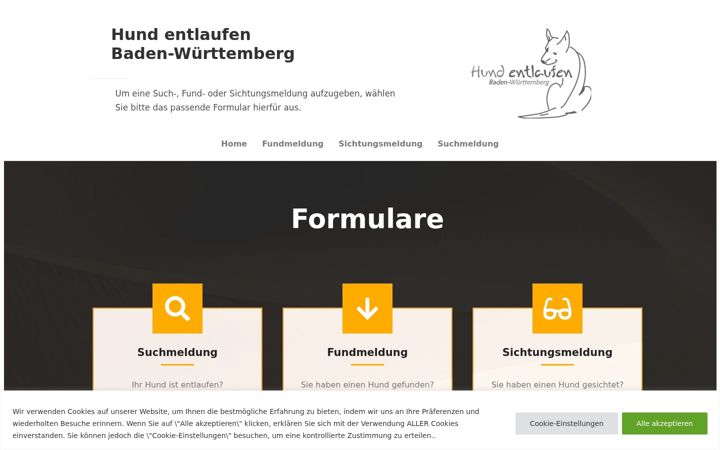 Screenshot of hebw-formular.de