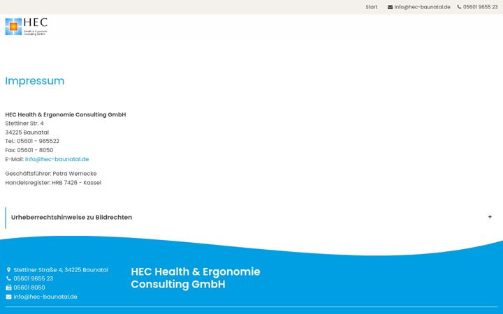 Screenshot of hec-baunatal.de