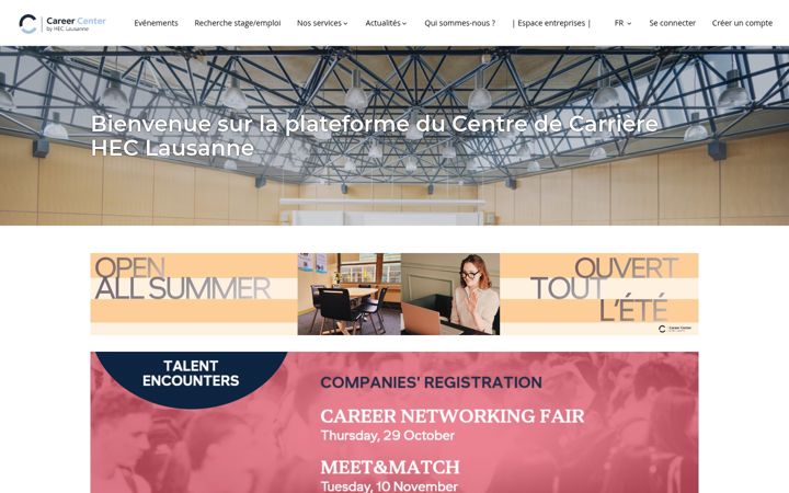 Screenshot of heccareer.ch