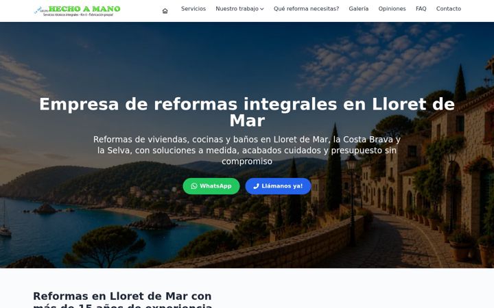 Screenshot of hechamano.es