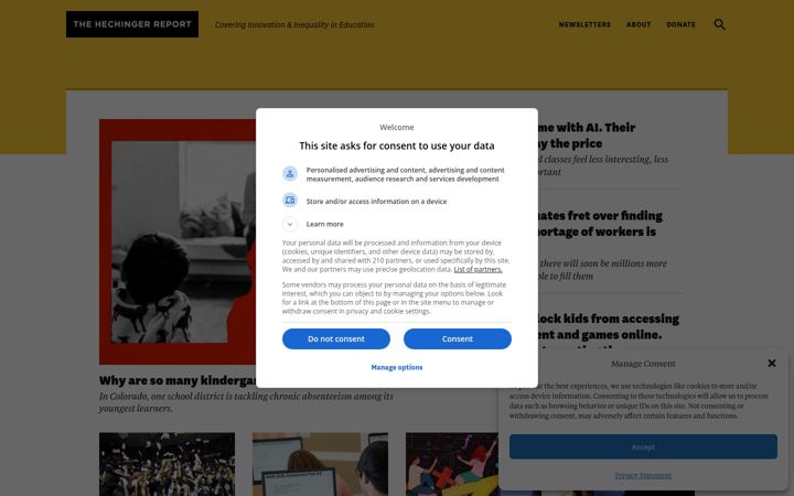 Screenshot ta' hechingerreport.org