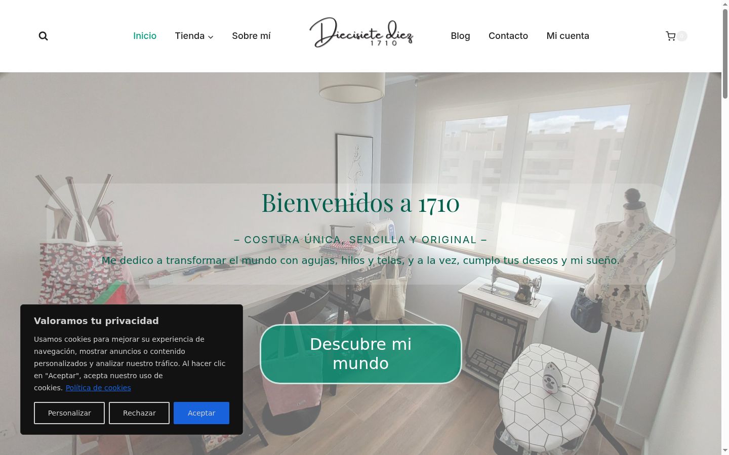 Capture d'écran de la bannière de consentement affichée avant toute interaction