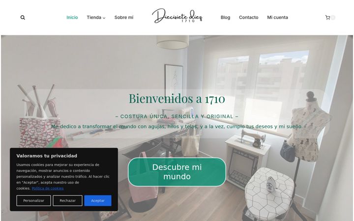 Screenshot of hechoamano-costura.com