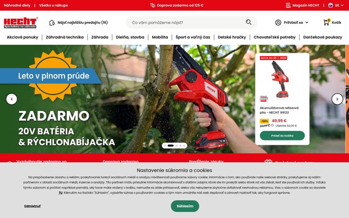 Skærmbillede af hecht.sk
