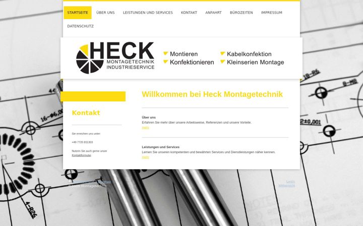 Ekrānuzņēmums no heck-montagetechnik.de