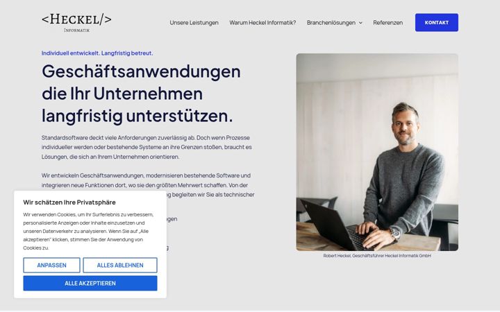 Screenshot stránky heckel-informatik.de