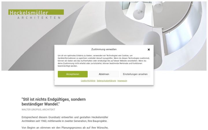 Screenshot stránky heckelsmueller-architekten.de