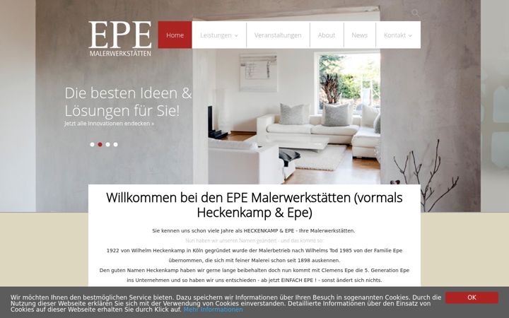 Screenshot stránky heckenkamp.de