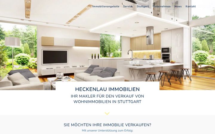 Screenshot of heckenlau-immobilien.de