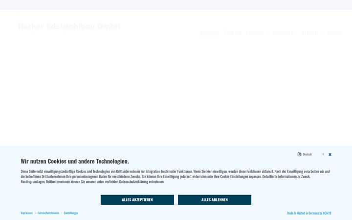 Screenshot of hecker-edelstahlbau.de