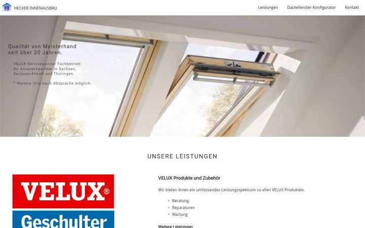 Screenshot of hecker-innenausbau.de