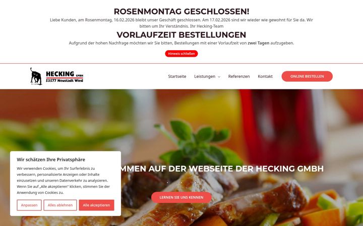 Ekrānuzņēmums no hecking-gmbh-neustadt.de