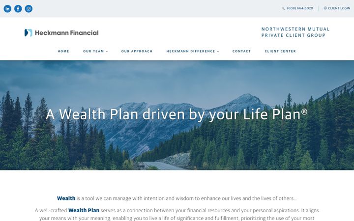 Screenshot of heckmannfinancial.com