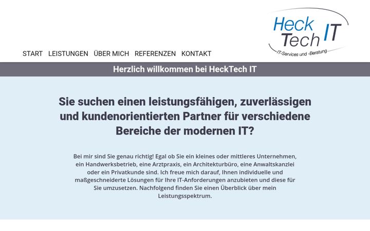 Captura de pantalla de hecktech-it.de