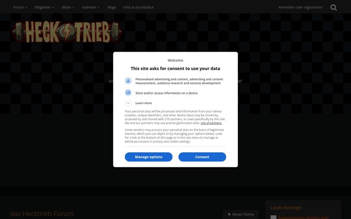 Screenshot of hecktrieb.de