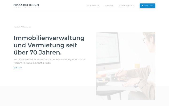 Screenshot of heco-immobilien.com