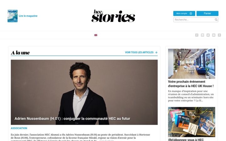 Screenshot of hecstories.fr