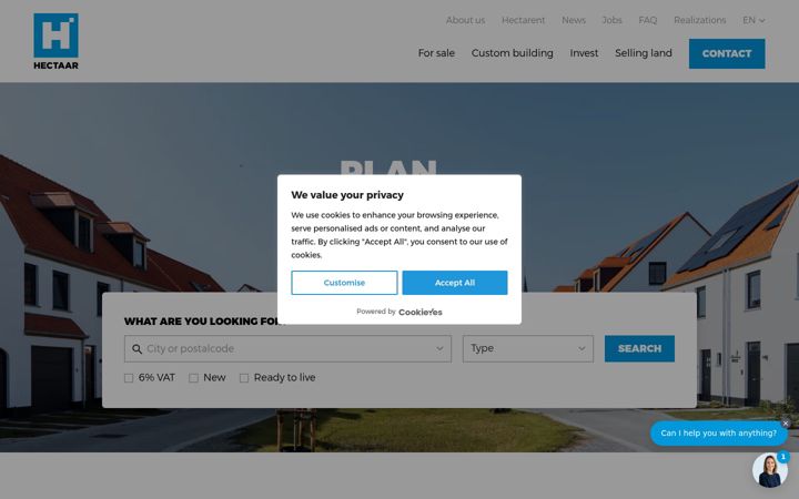 Screenshot of hectaar.be