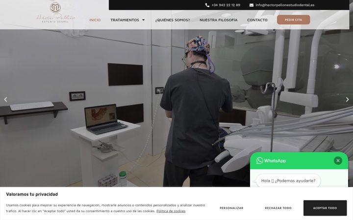 Screenshot of hectorpellonestudiodental.es