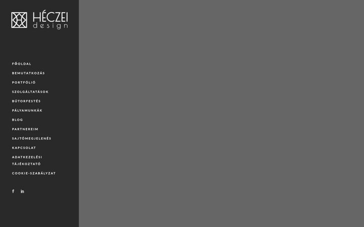 Screenshot of heczeidesign.hu