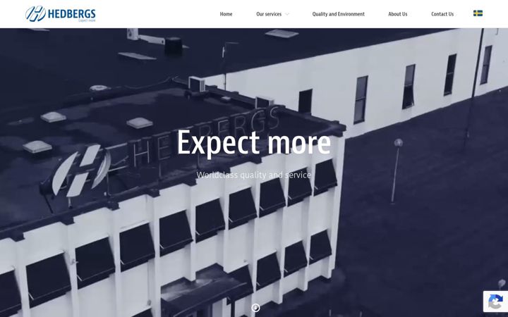 Screenshot of hedbergsab.com