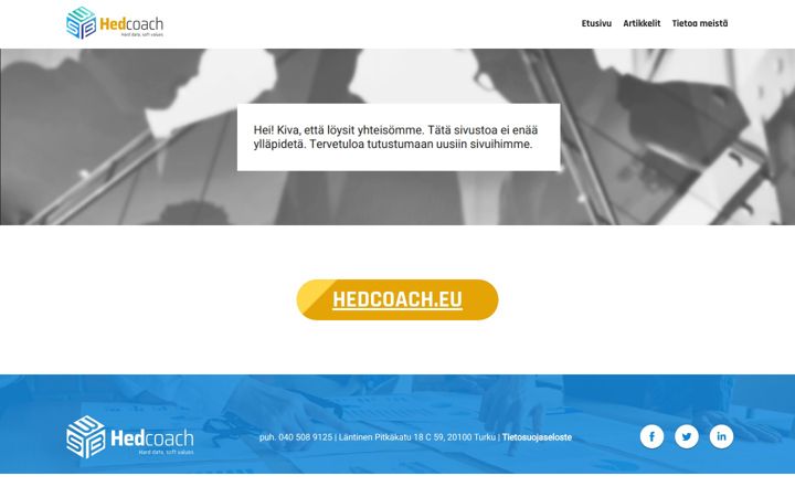 Screenshot of hedcoach.fi