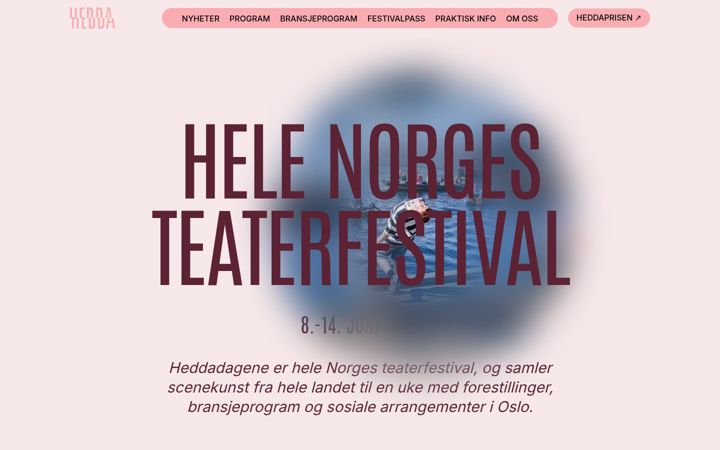 Screenshot of heddadagene.no