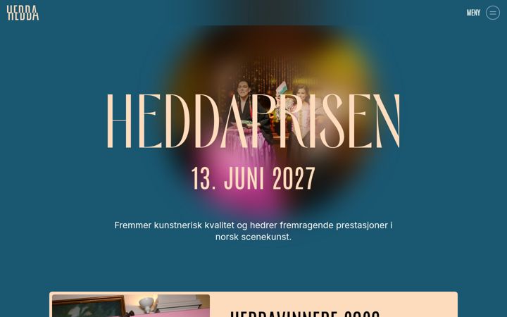 Screenshot of heddaprisen.no