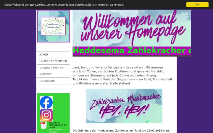Screenshot of heddesema-zahlekracher.de