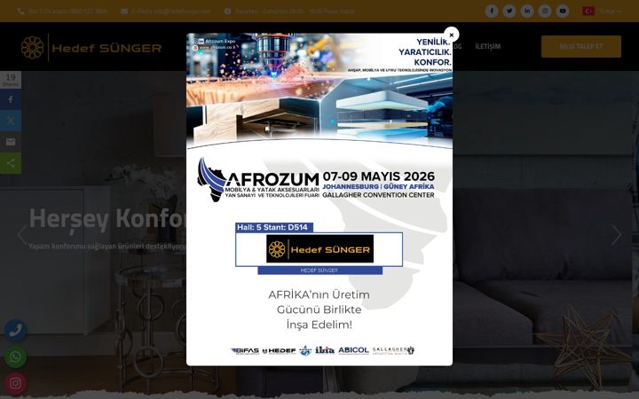 Screenshot of hedefsunger.com
