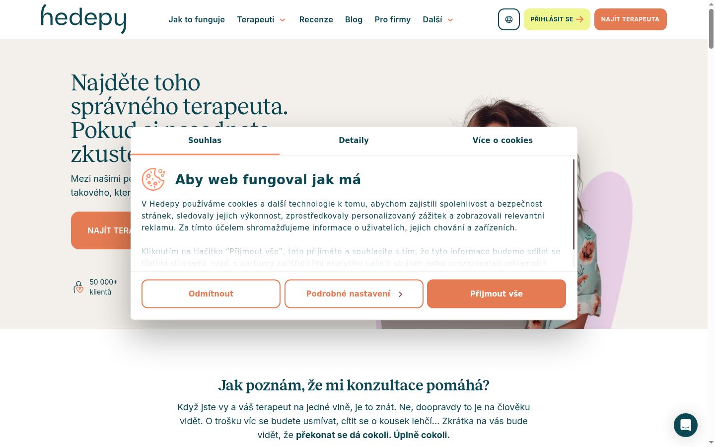 Screenshot tal-banner tal-kunsens muri qabel kwalunkwe interazzjoni