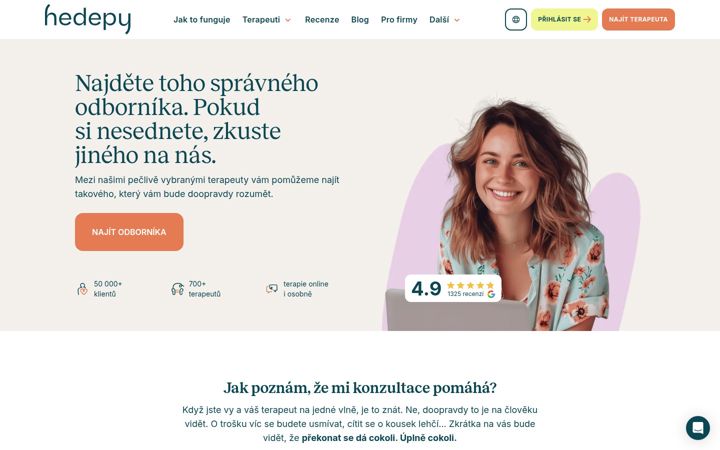 Screenshot of hedepy.cz