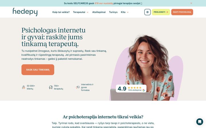 Skærmbillede af hedepy.lt