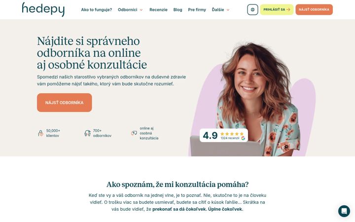 Screenshot of hedepy.sk