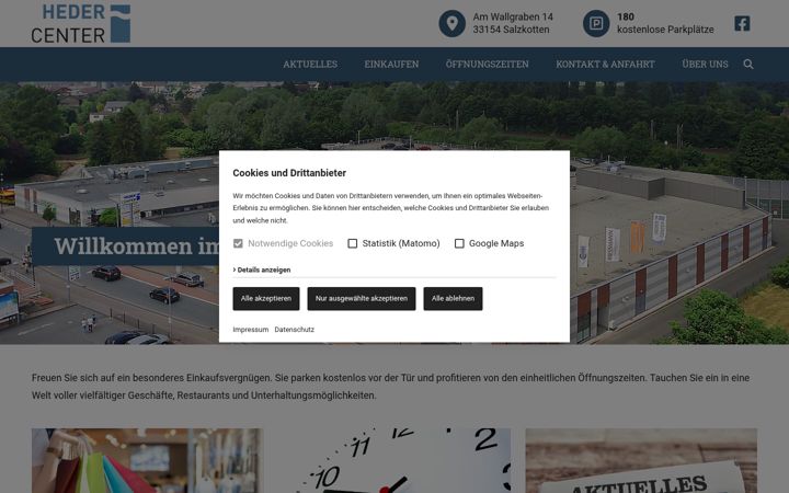 Screenshot of heder-center.de