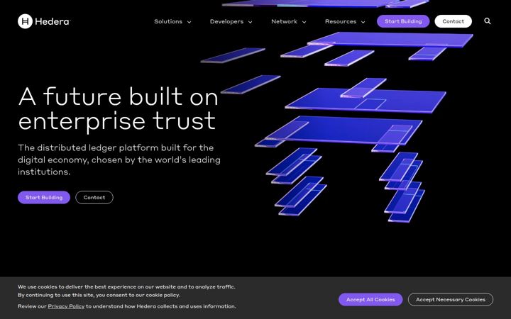 Screenshot of hedera.com