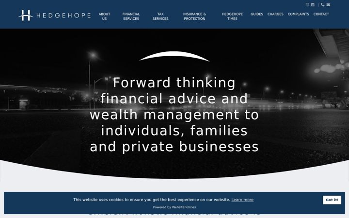 Screenshot of hedgehope.co.uk