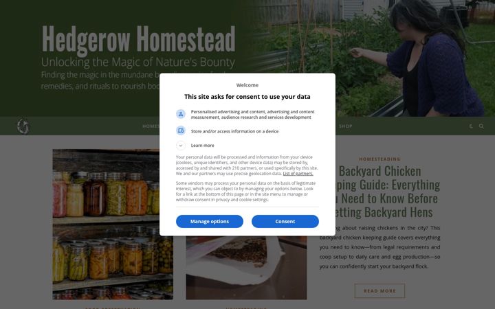 Screenshot of hedgerowhomestead.com
