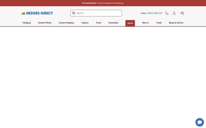 Screenshot of hedgesdirect.co.uk