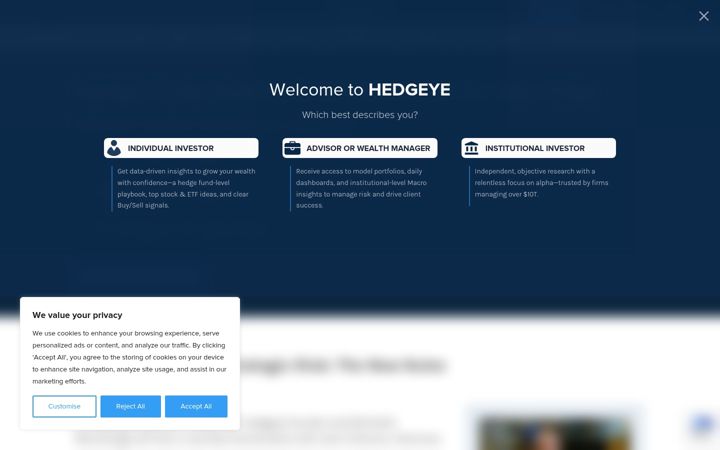 Screenshot of hedgeye.com