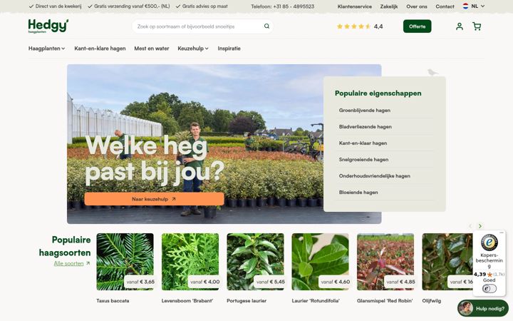 Screenshot of hedgy-haagplanten.nl