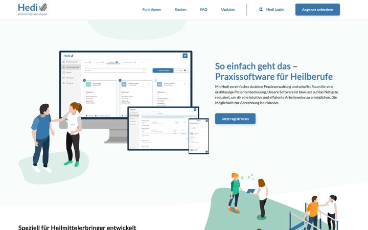 Screenshot of hedi-praxis.de