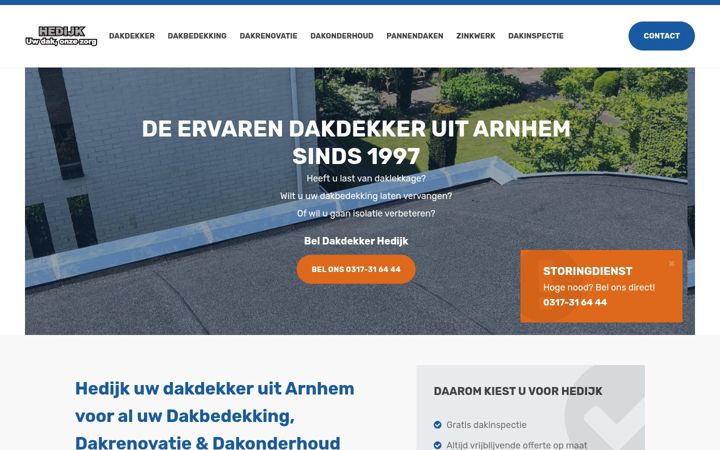 Skärmbild av hedijk.nl