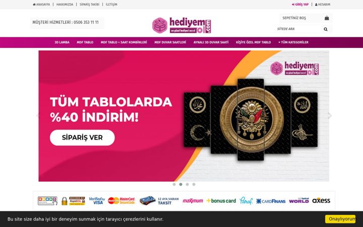 Screenshot of hediyemol.com