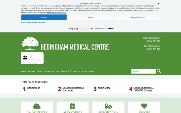 Screenshot of hedmed.co.uk
