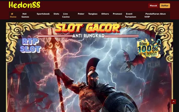 Ekraanipilt saidist hedon88.net