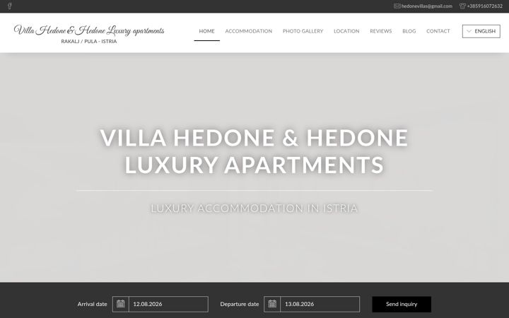 Screenshot of hedonevillas.com